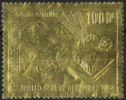 1969, Apollo 8, 1000 Fr in Gold, Mi. 267 / 30,-