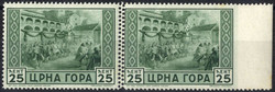 1943, Serto della Montagna, 25 Cent. verde, coppia orizzontale non ...