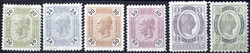 1891/96, Kaiserkopf, 6 Werte (ANK 63-68 / 110,-)