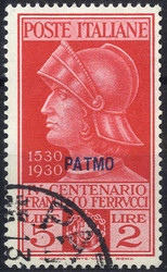 1930, Patmo, Ferrucci, 5 val., usati (Sass. 12-16)