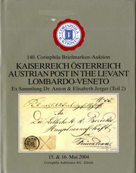 Jerger, Auktionskatalog der 140 Corinphila Auktion mit Preisliste, ...