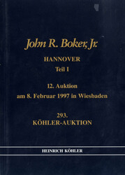 John R. Boker Jr, Auktionskataloge von Köhler, 293 + 298 + 301 + 303 ...