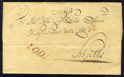 1817, lettera del 9.2. per Sospello, con timbro lineare TORINO e ...