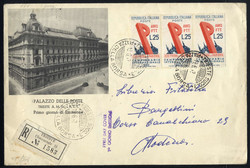 1952, raccomandata FDC del 19.6.1952 da Trieste per Modena, ...