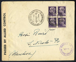 1946, lettera del 5.12.1946 da Trieste per S. Nicolo Po (Mantova), ...