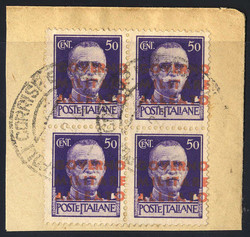 1943, 50 Cent., quartina usata (S. 12)