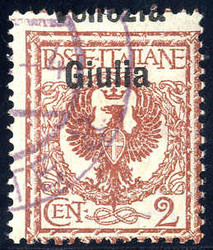 1918/19, Soprastampa spostata, firm. Caffaz (S. 20)