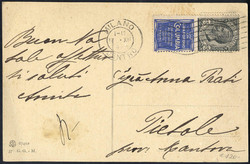 1924/25, cartolina illustrata da Milano per Pietole affrancata con ...