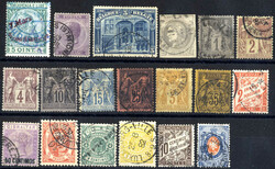 Europa 1864/1915, kleine Zusammenstellung 25 gestempelte Werte auf ...