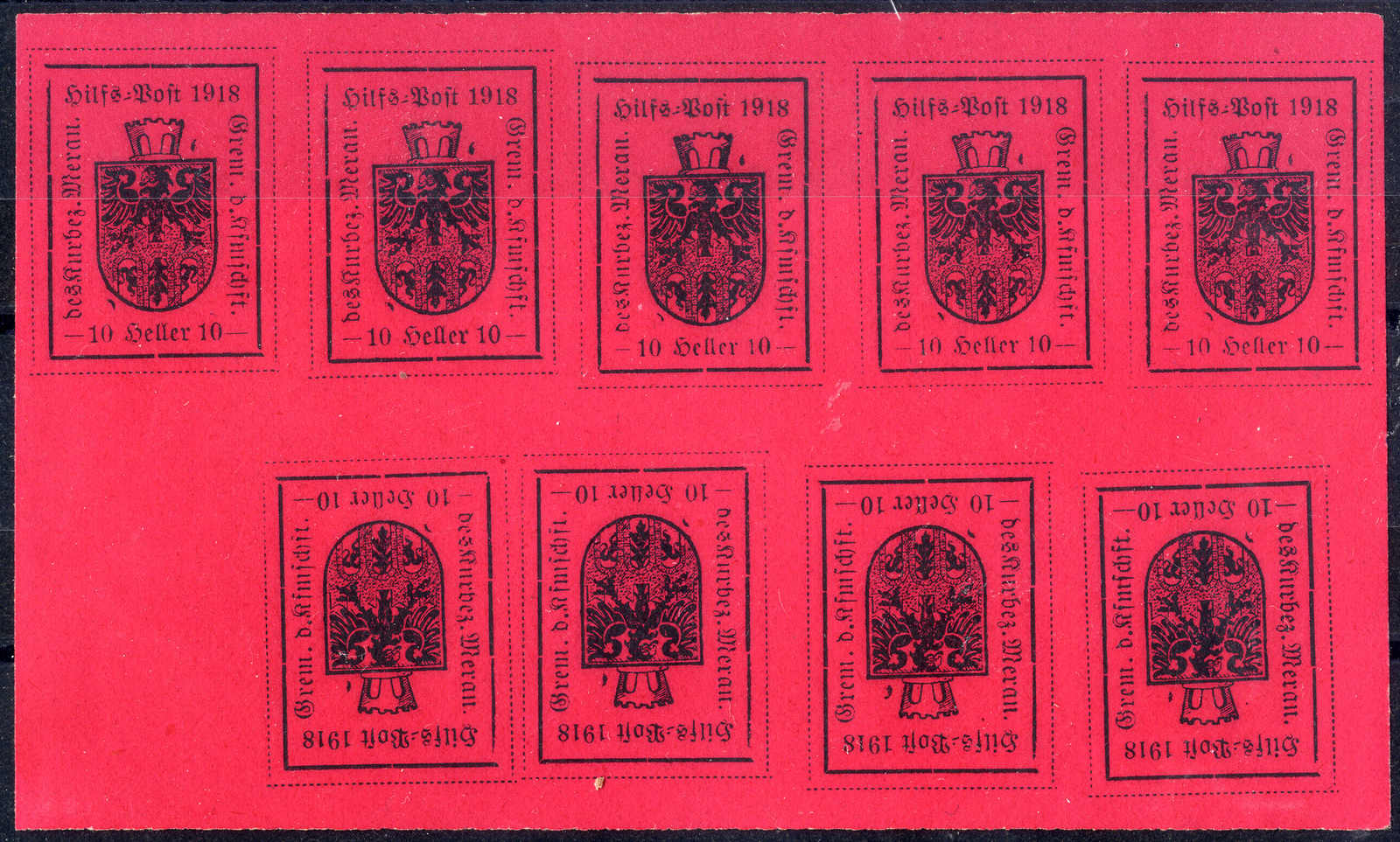 Lot 1056 - europe italy local issue meran -  Viennafil Auktionen 63rd LIVE AUCTION