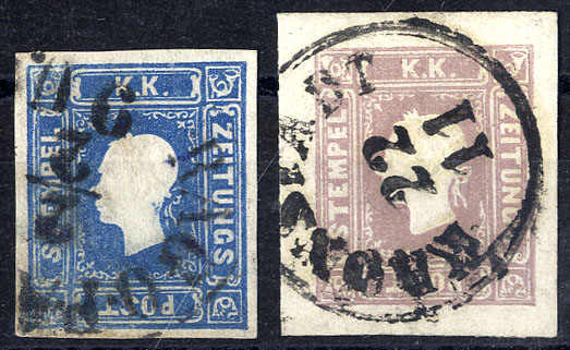Lot 2007 - europe austria newspaper stamp 1858/59 - Viennafil Auktionen 63rd LIVE AUCTION Lot 2007 - europe austria newspaper stamp 1858/59 - Viennafil Auktionen 63rd LIVE AUCTION