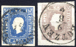 4745057: Österreich Zeitungsmarke 1858/59