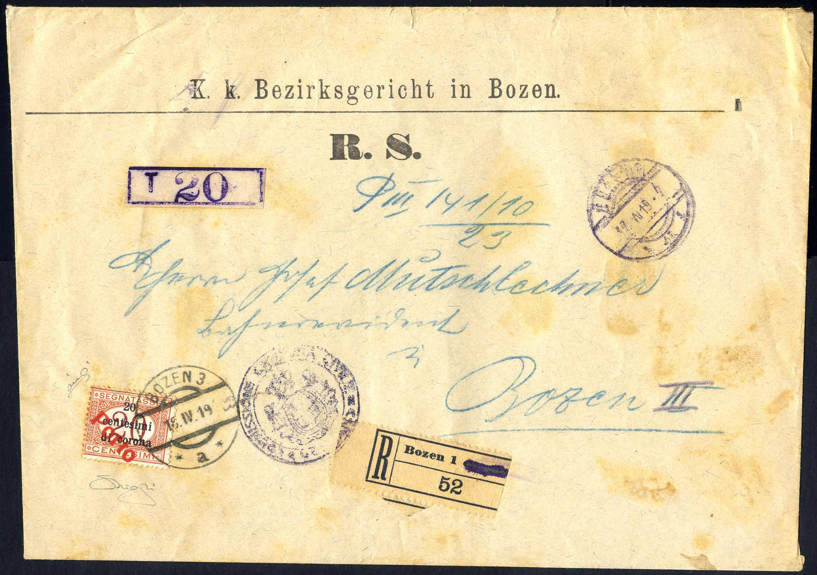 Lot 988 - europe italian occupation trentino -  Viennafil Auktionen 63rd LIVE AUCTION