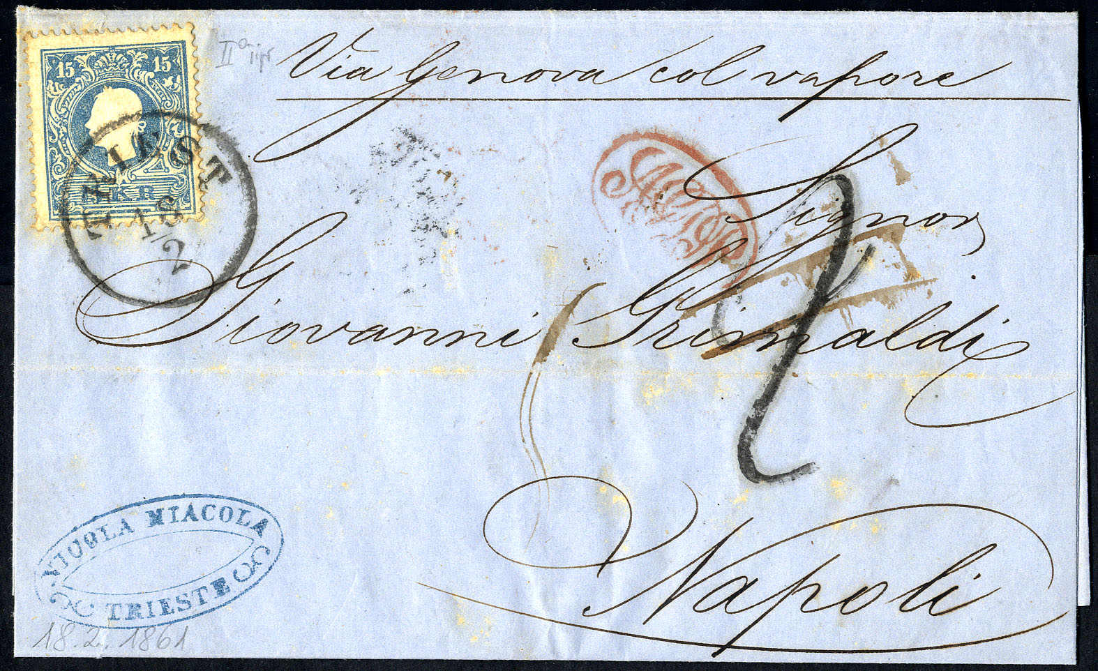 Lot 2112 - europe Austria Cancellations Austrian Littoral -  Viennafil Auktionen Auction #66 Worldwide Mail Auction: Italy, Austria, Germany, Europe and Overseas