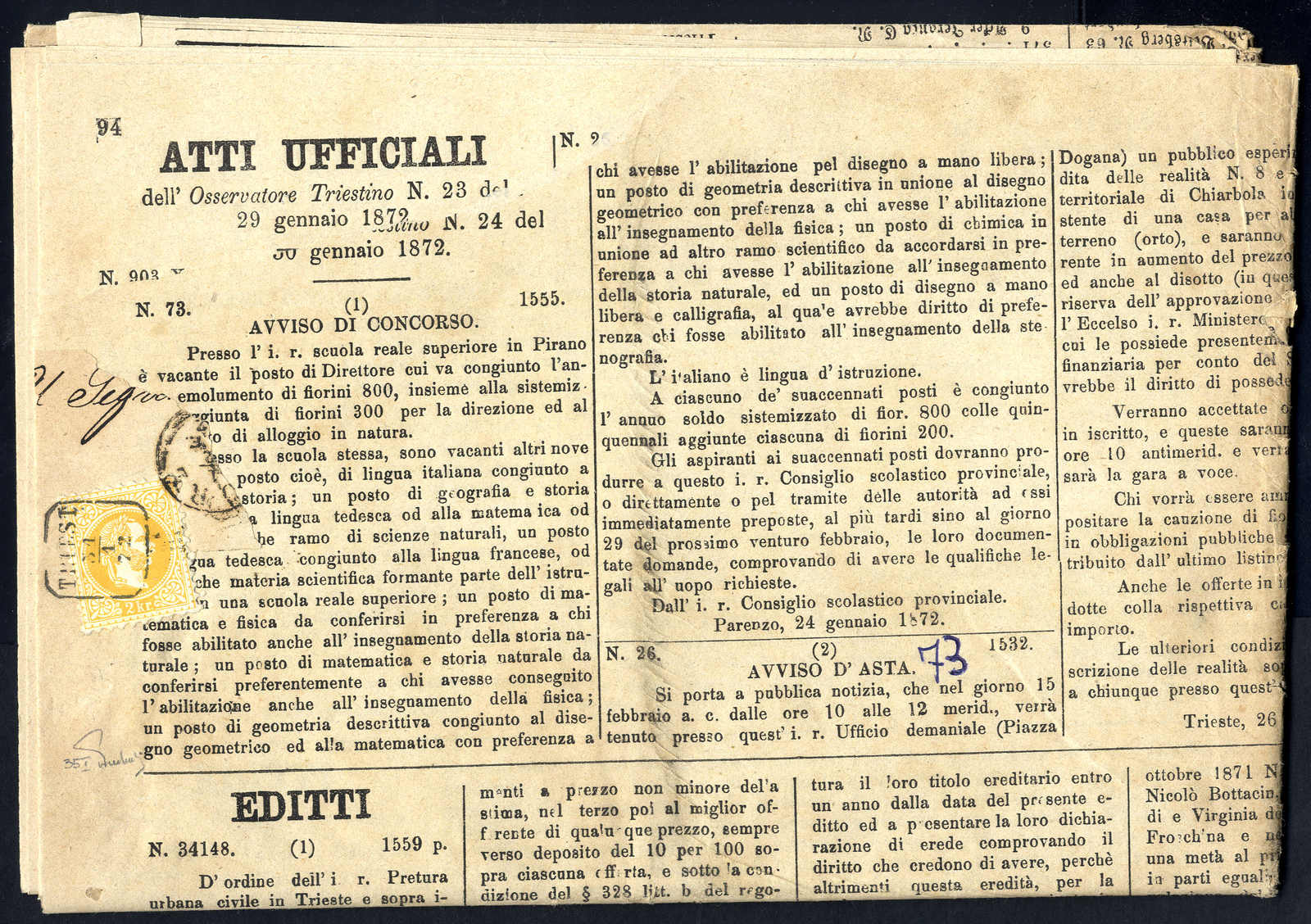 Lot 2093 - europe Austria 1867 Issue - Viennafil Auktionen 63rd LIVE AUCTION Lot 2093 - europe Austria 1867 Issue - Viennafil Auktionen 63rd LIVE AUCTION