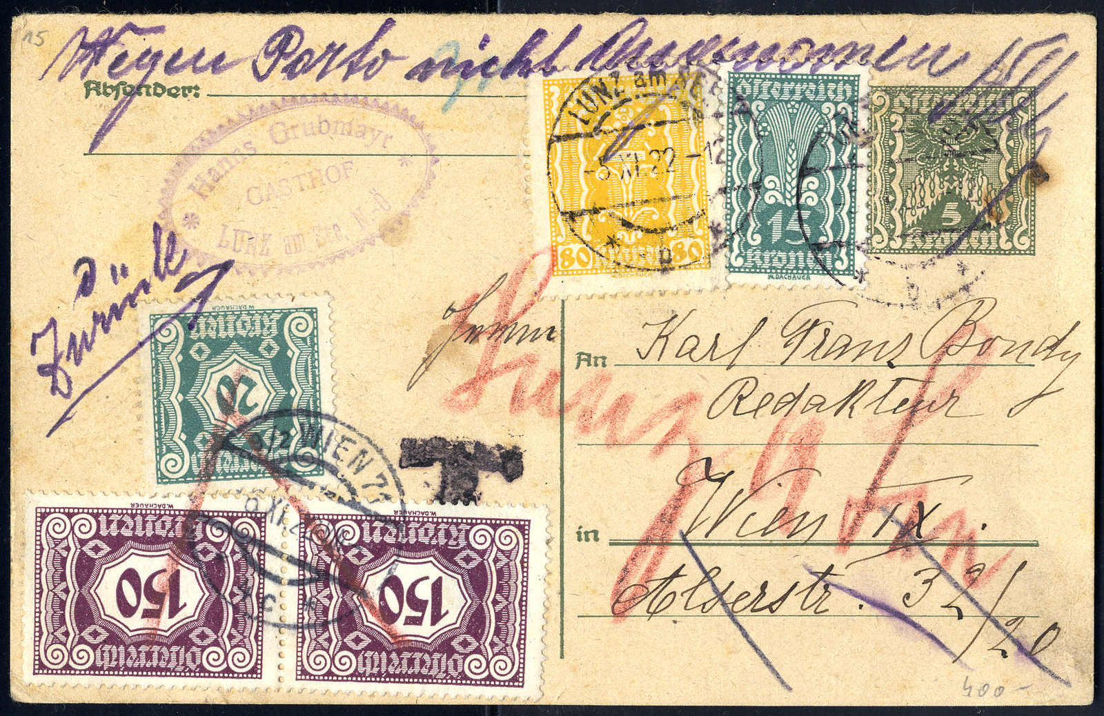 Lot 3814 - Lots and Collections collections and lots austrian areas -  Viennafil Auktionen 63rd LIVE AUCTION