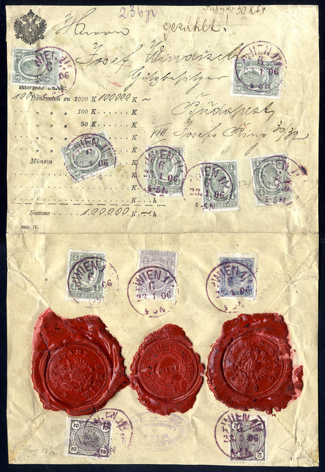 Lot 2163 - europe Austria 1890-1918 Issues - Viennafil Auktionen 63rd LIVE AUCTION Lot 2163 - europe Austria 1890-1918 Issues - Viennafil Auktionen 63rd LIVE AUCTION