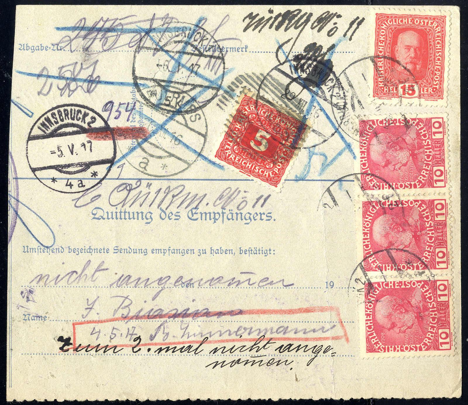 Lot 1832 - europe Austria Cancellations Tyrol - Viennafil Auktionen 63rd LIVE AUCTION Lot 1832 - europe Austria Cancellations Tyrol - Viennafil Auktionen 63rd LIVE AUCTION
