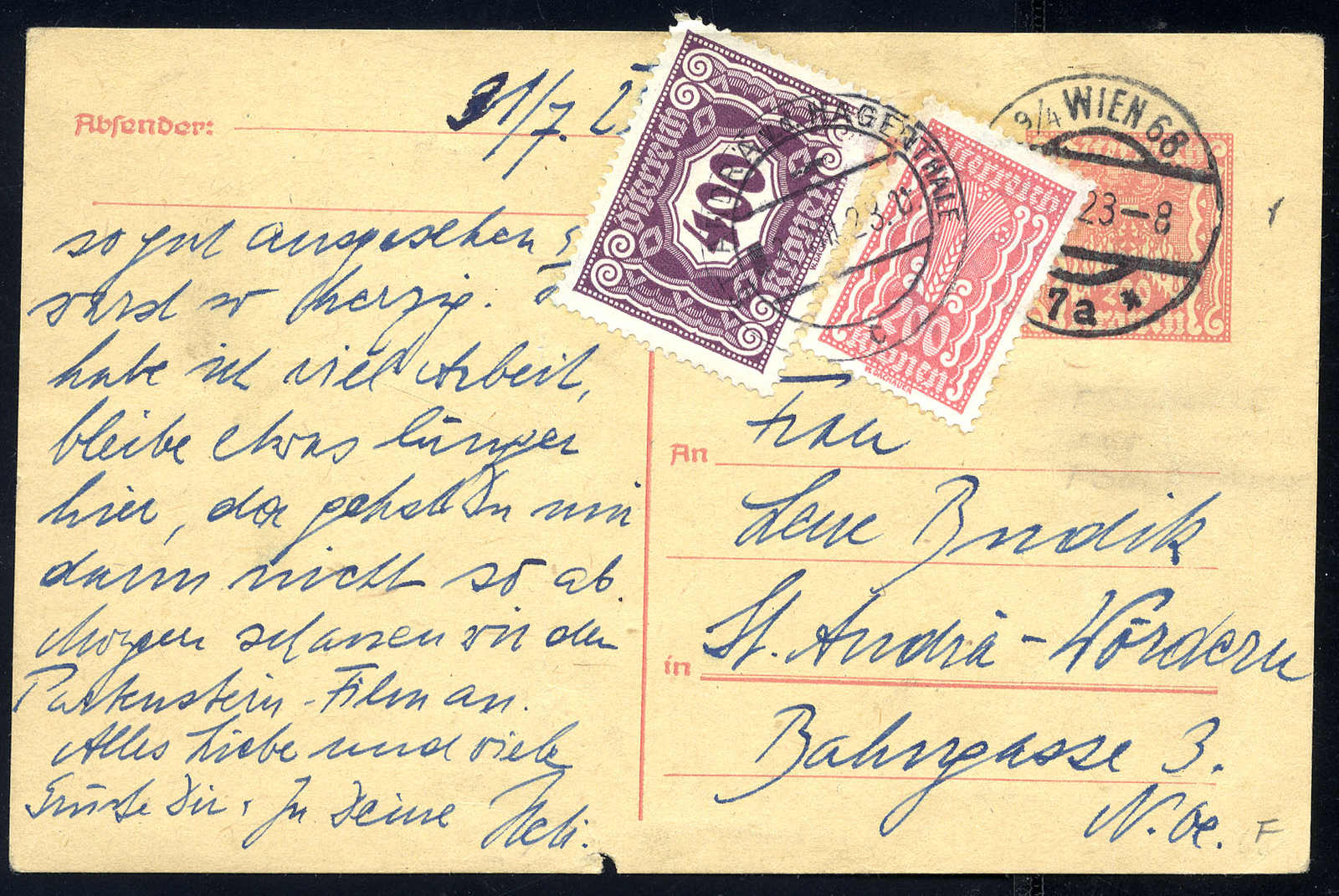 Lot 2085 - europe Austria 1st. Republic - Viennafil Auktionen Auction #69 Worldwide Mail Auction: Italy, Austria, Germany, Europe and Overseas Lot 2085 - europe Austria 1st. Republic - Viennafil Auktionen Auction #69 Worldwide Mail Auction: Italy, Austria, Germany, Europe and Overseas