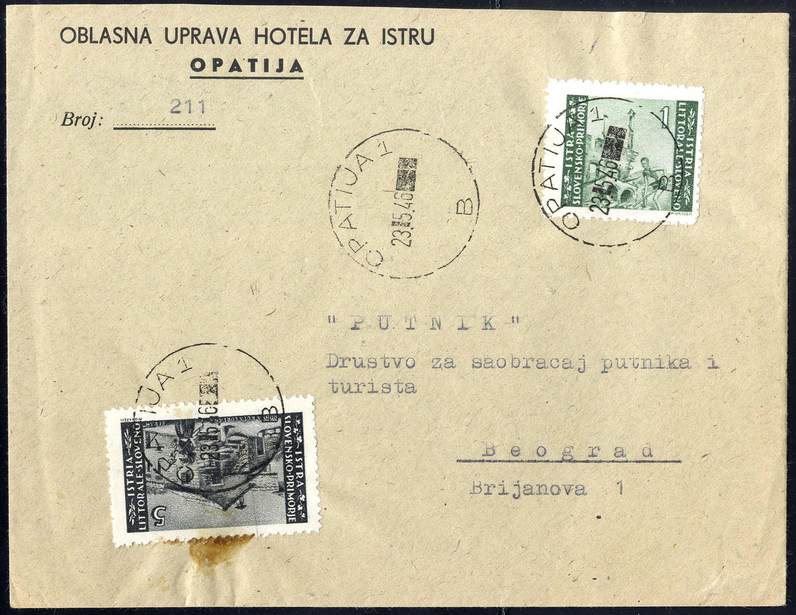 Lot 1138 - europe Yugoslavia Issues for Istria and Slovenia Coastisland -  Viennafil Auktionen 63rd LIVE AUCTION