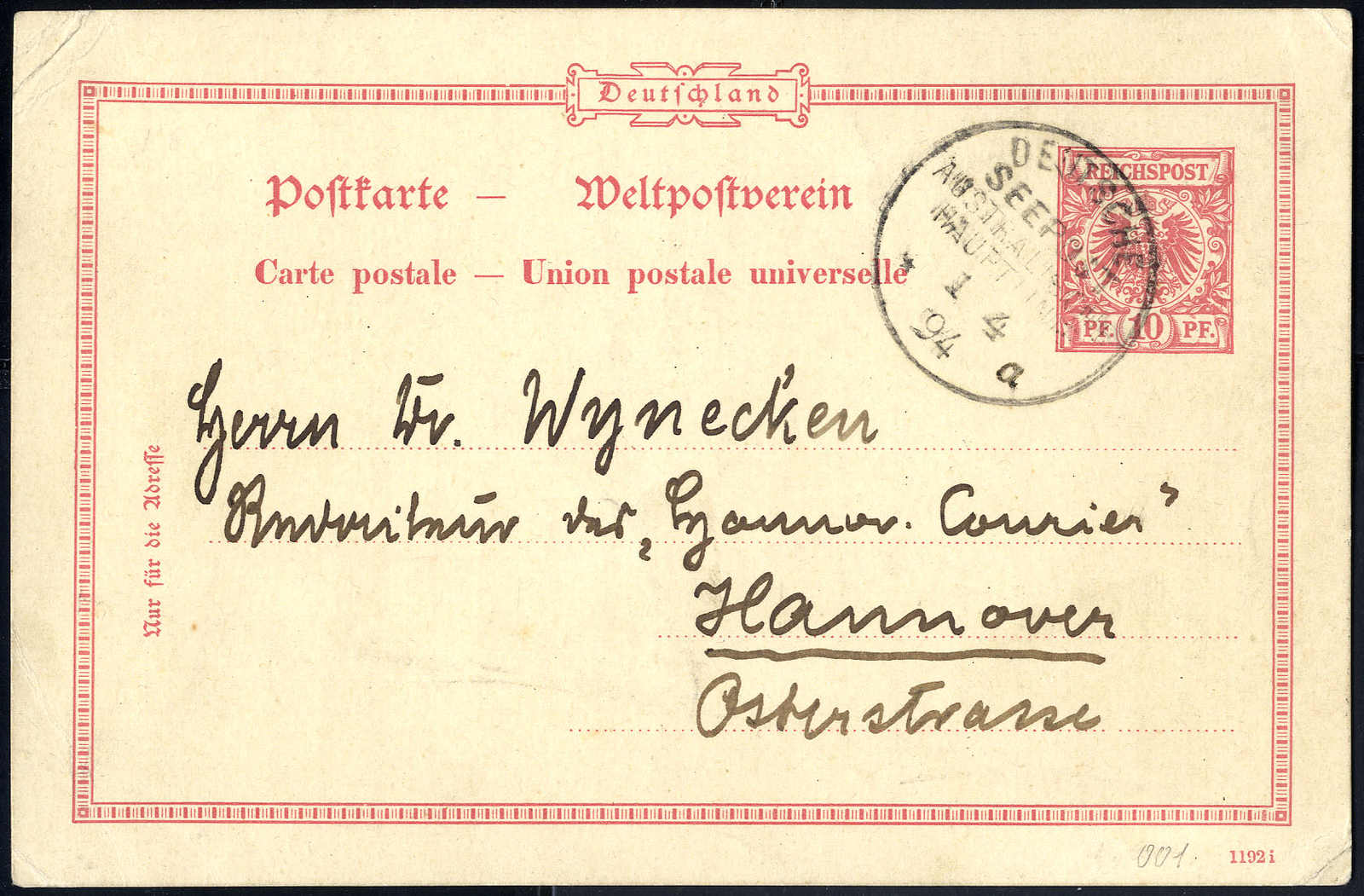 Lot 3021 - germany German Ship post abraod - Seapost - Viennafil Auktionen 63rd LIVE AUCTION Lot 3021 - germany German Ship post abraod - Seapost - Viennafil Auktionen 63rd LIVE AUCTION