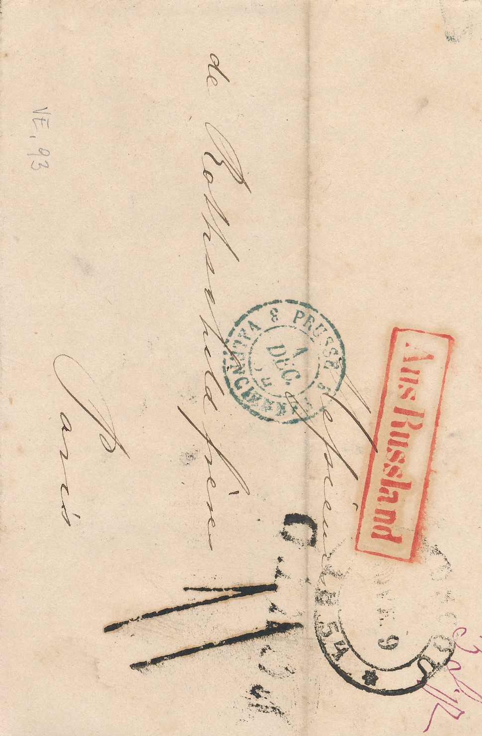 Lot 3238 - europe russia imperial pre-stamp postal history - Viennafil Auktionen 63rd LIVE AUCTION Lot 3238 - europe russia imperial pre-stamp postal history - Viennafil Auktionen 63rd LIVE AUCTION