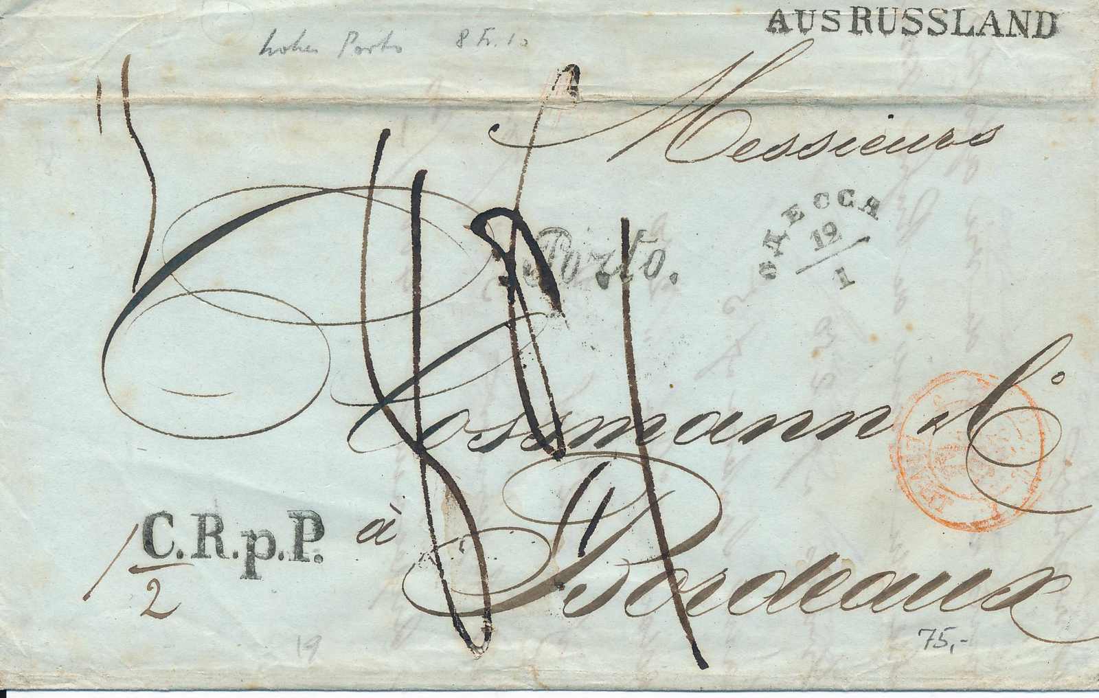 Lot 2914 - europe russia imperial pre-stamp postal history - Viennafil Auktionen 97th Public Auction Golden Heritage: Austrian Rarities & European Treasures Auction Lot 2914 - europe russia imperial pre-stamp postal history - Viennafil Auktionen 97th Public Auction Golden Heritage: Austrian Rarities & European Treasures Auction