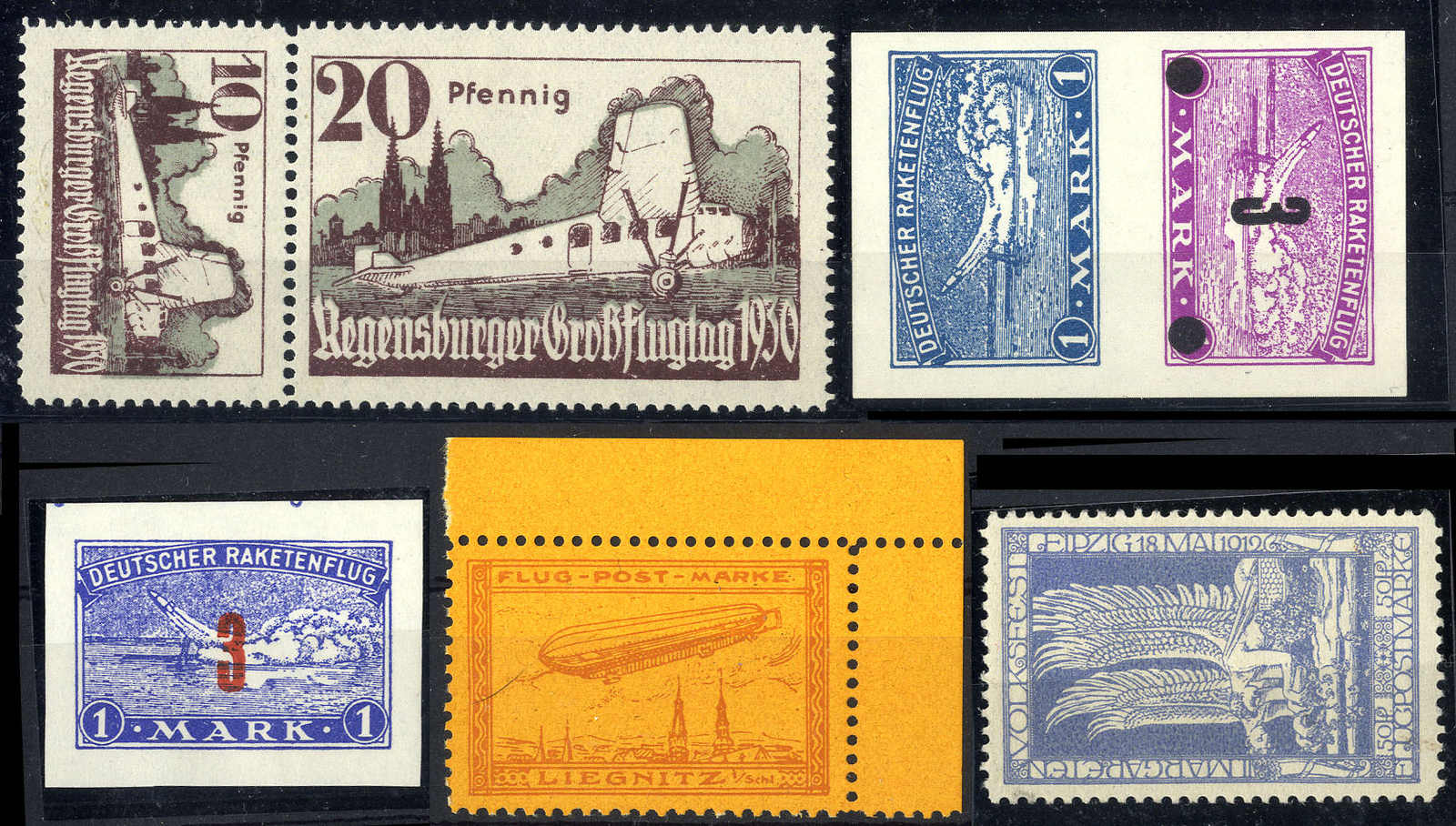 Lot 2942 - germany German Empire Semi Offical Airmail Stamps - Viennafil Auktionen 63rd LIVE AUCTION Lot 2942 - germany German Empire Semi Offical Airmail Stamps - Viennafil Auktionen 63rd LIVE AUCTION