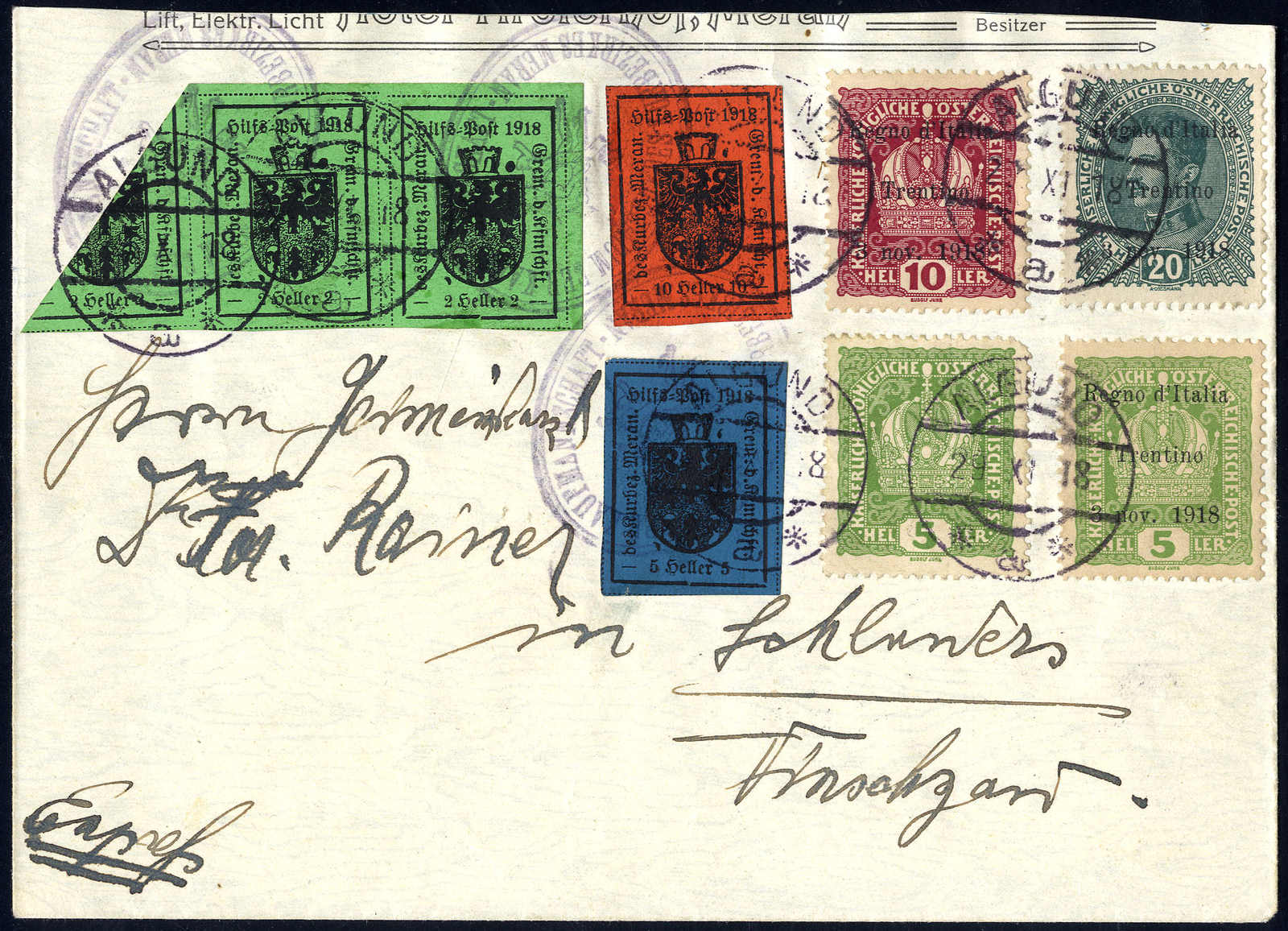 Lot 1048 - europe italy local issue meran - Viennafil Auktionen 63rd LIVE AUCTION Lot 1048 - europe italy local issue meran - Viennafil Auktionen 63rd LIVE AUCTION
