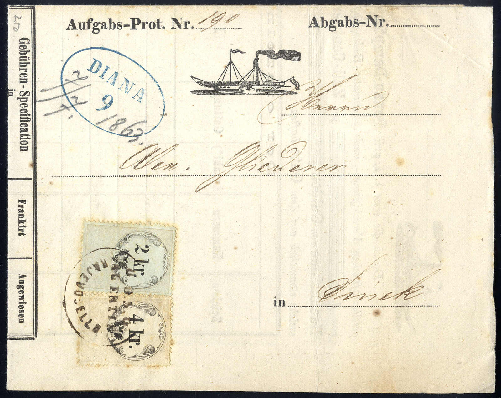 Lot 1893 - europe Austria Cancellations Military Border -  Viennafil Auktionen 63rd LIVE AUCTION