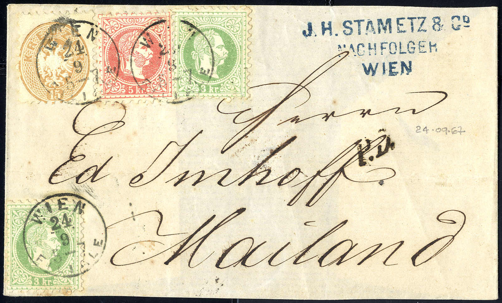 Lot 2091 - europe Austria 1867 Issue - Viennafil Auktionen 63rd LIVE AUCTION Lot 2091 - europe Austria 1867 Issue - Viennafil Auktionen 63rd LIVE AUCTION