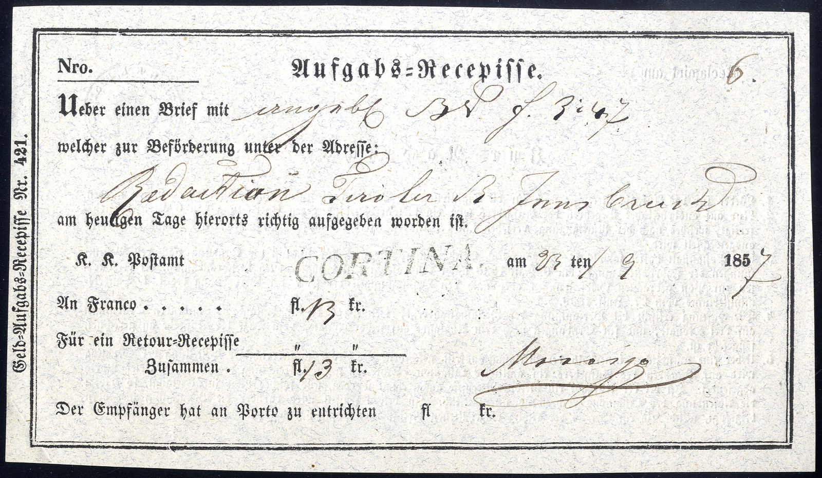 Lot 1807 - europe Austria Cancellations Tyrol -  Viennafil Auktionen 63rd LIVE AUCTION