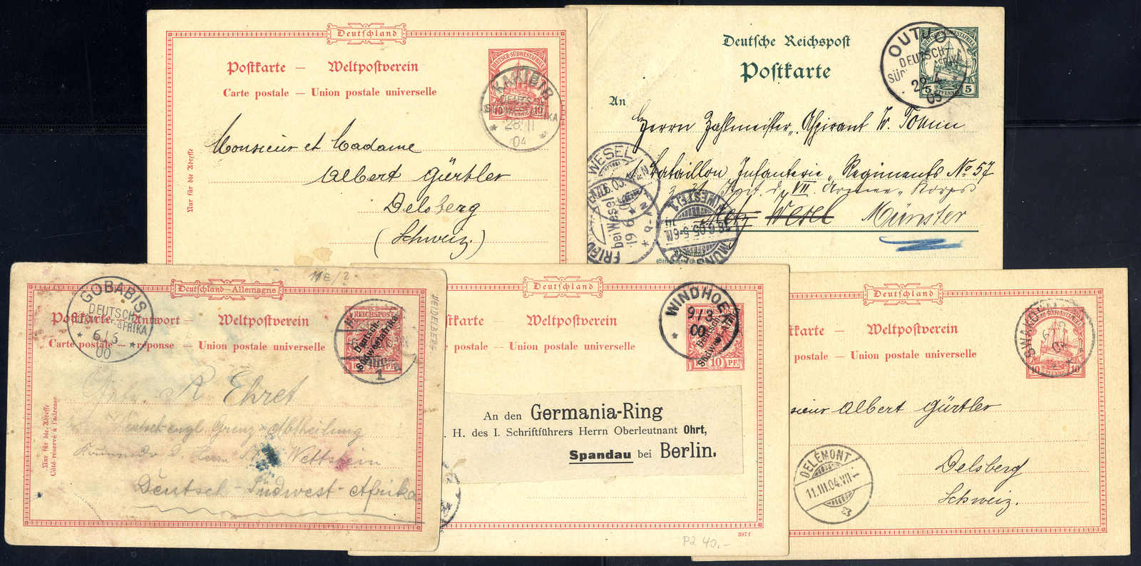 Lot 2996 - germany german southwest africa - Viennafil Auktionen 63rd LIVE AUCTION Lot 2996 - germany german southwest africa - Viennafil Auktionen 63rd LIVE AUCTION