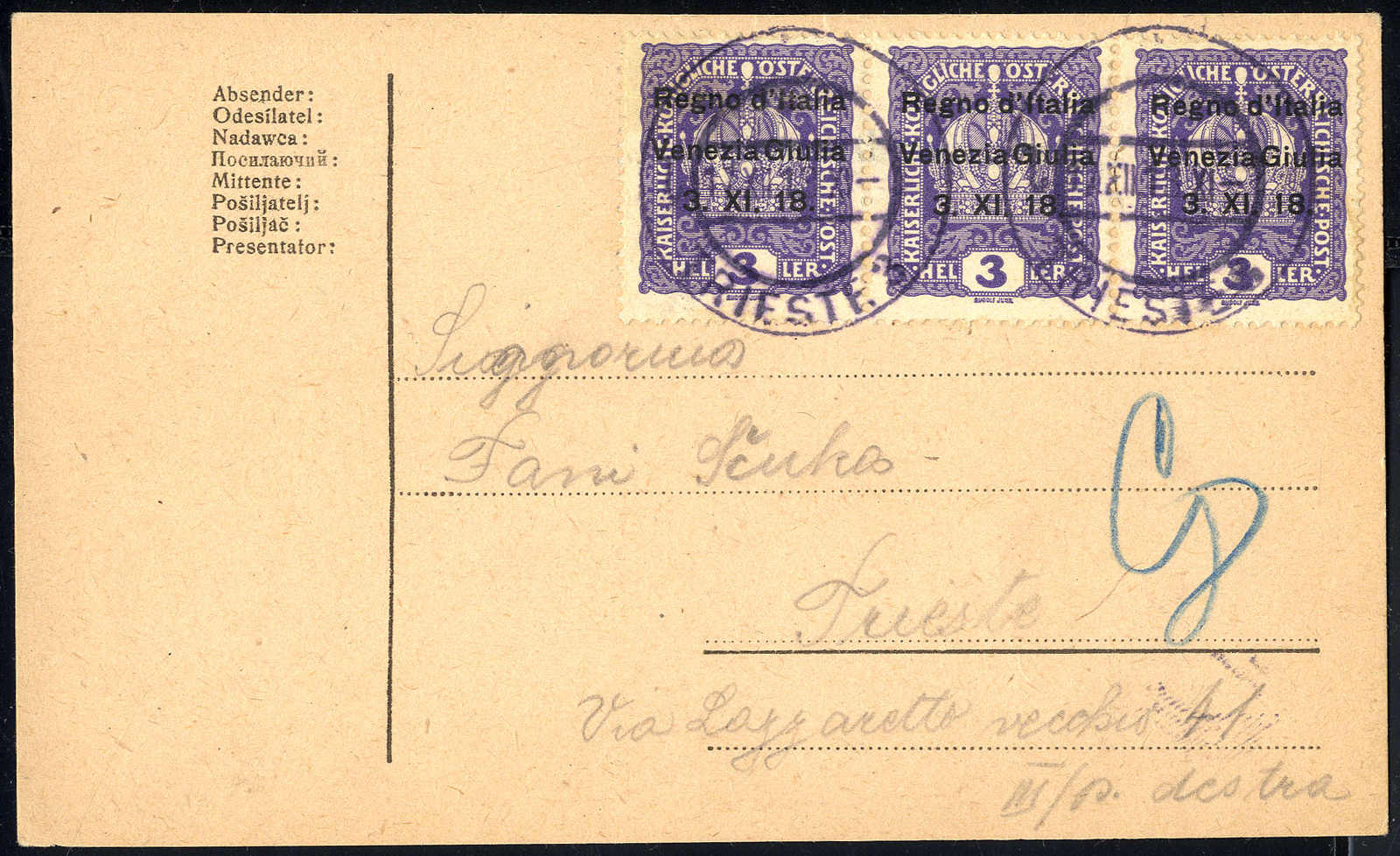 Lot 1074 - europe Italian Occuaption of Dalmatia -  Viennafil Auktionen 63rd LIVE AUCTION