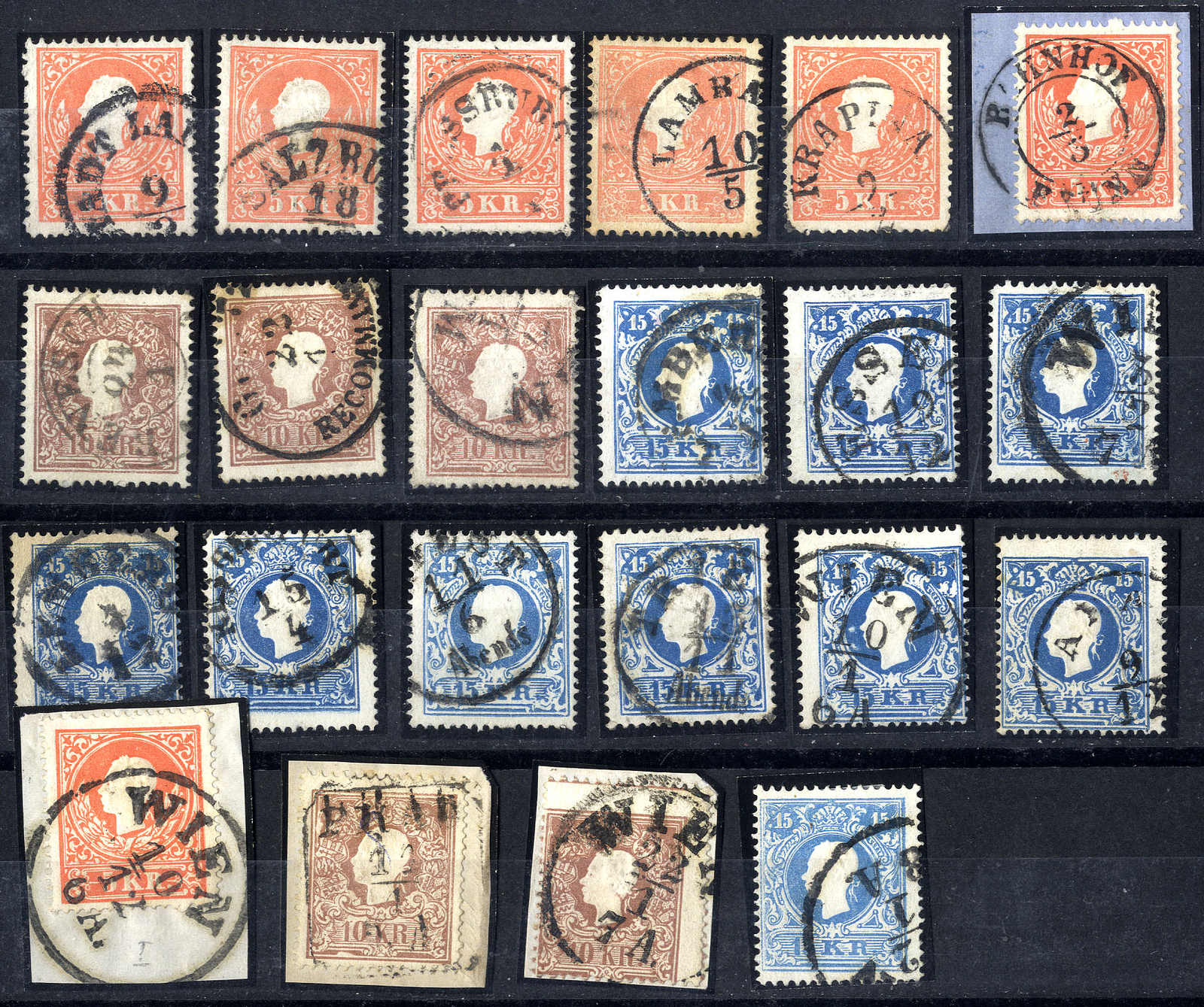 Lot 2000 - europe Austria 1858 Issue -  Viennafil Auktionen 63rd LIVE AUCTION