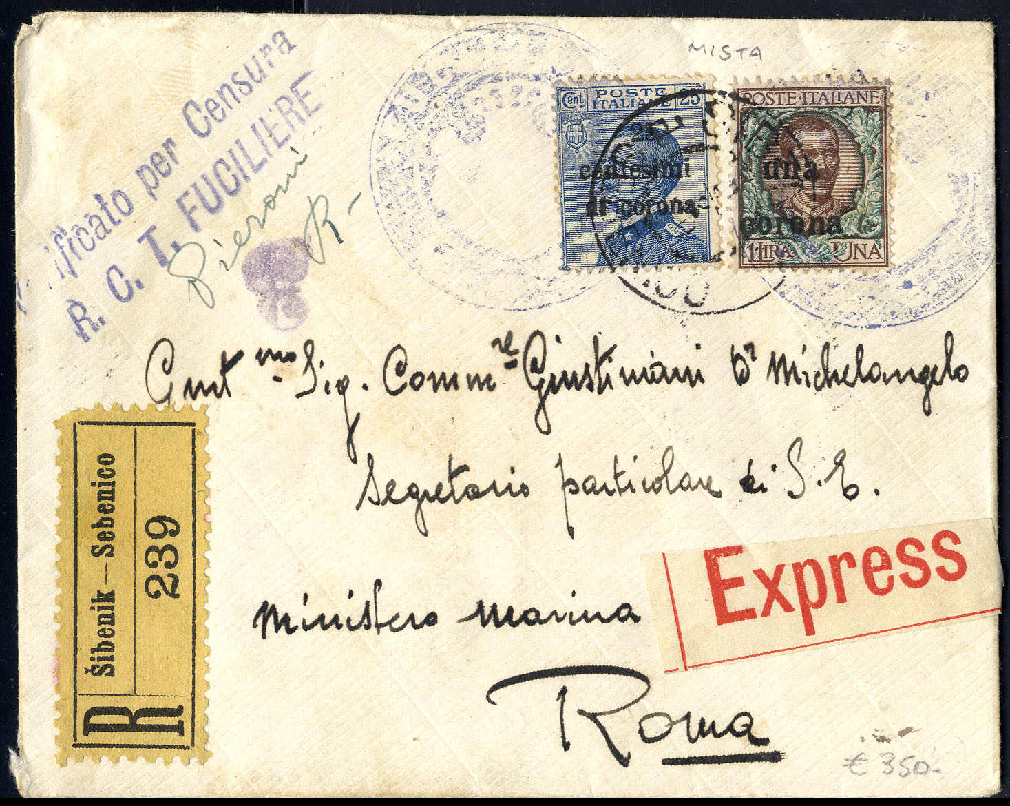 Lot 1078 - europe Italian Occuaption of Dalmatia -  Viennafil Auktionen 63rd LIVE AUCTION