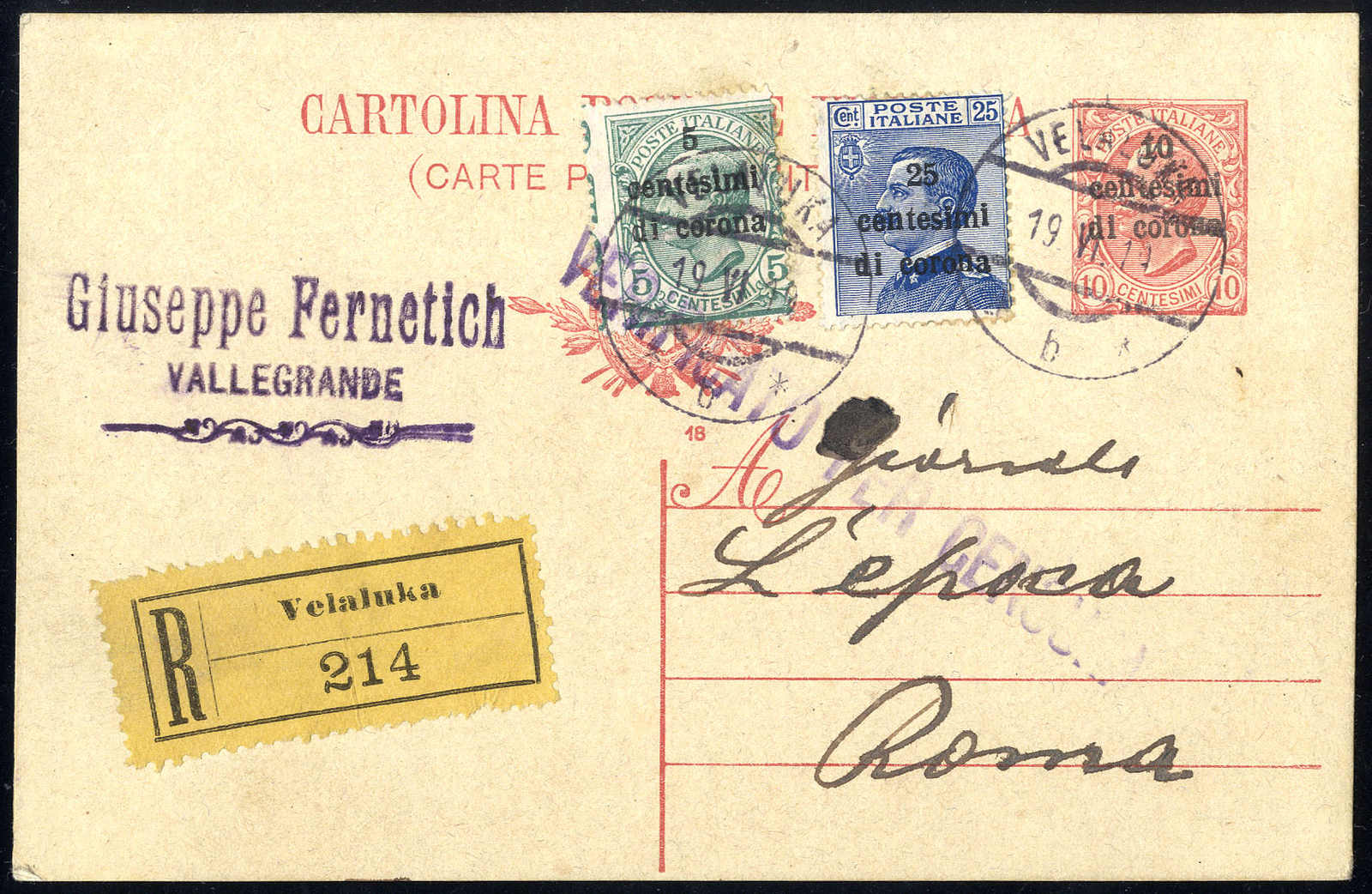 Lot 1076 - europe Italian Occuaption of Dalmatia -  Viennafil Auktionen 63rd LIVE AUCTION