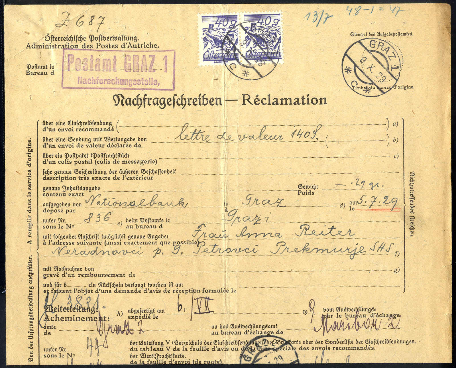 Lot 2294 - europe Austria 1st. Republic -  Viennafil Auktionen 63rd LIVE AUCTION