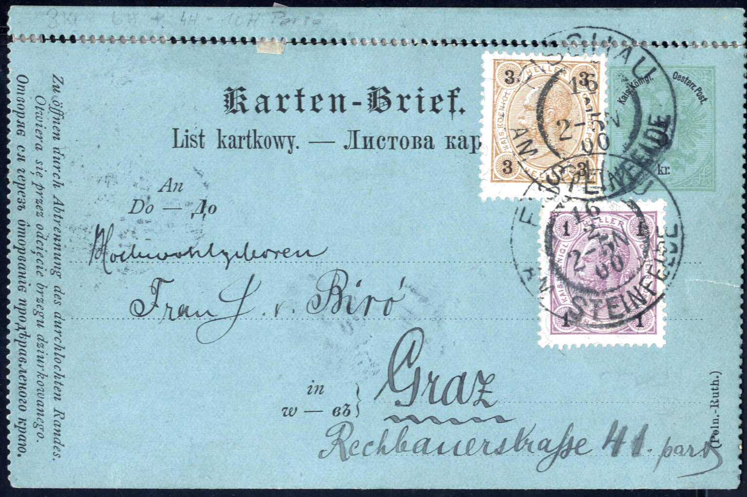 Lot 2349 - europe Austria 1890-1918 Issues -  Viennafil Auktionen Auction #66 Worldwide Mail Auction: Italy, Austria, Germany, Europe and Overseas