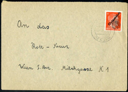 1945, WIEN 20, 20. Bezirk Nordwestbahnstraße 6, portogerecht mit ...