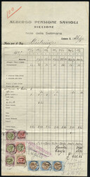 1925, due note dell'albergo Savioli (Riccione) e del Grand Hotel ...