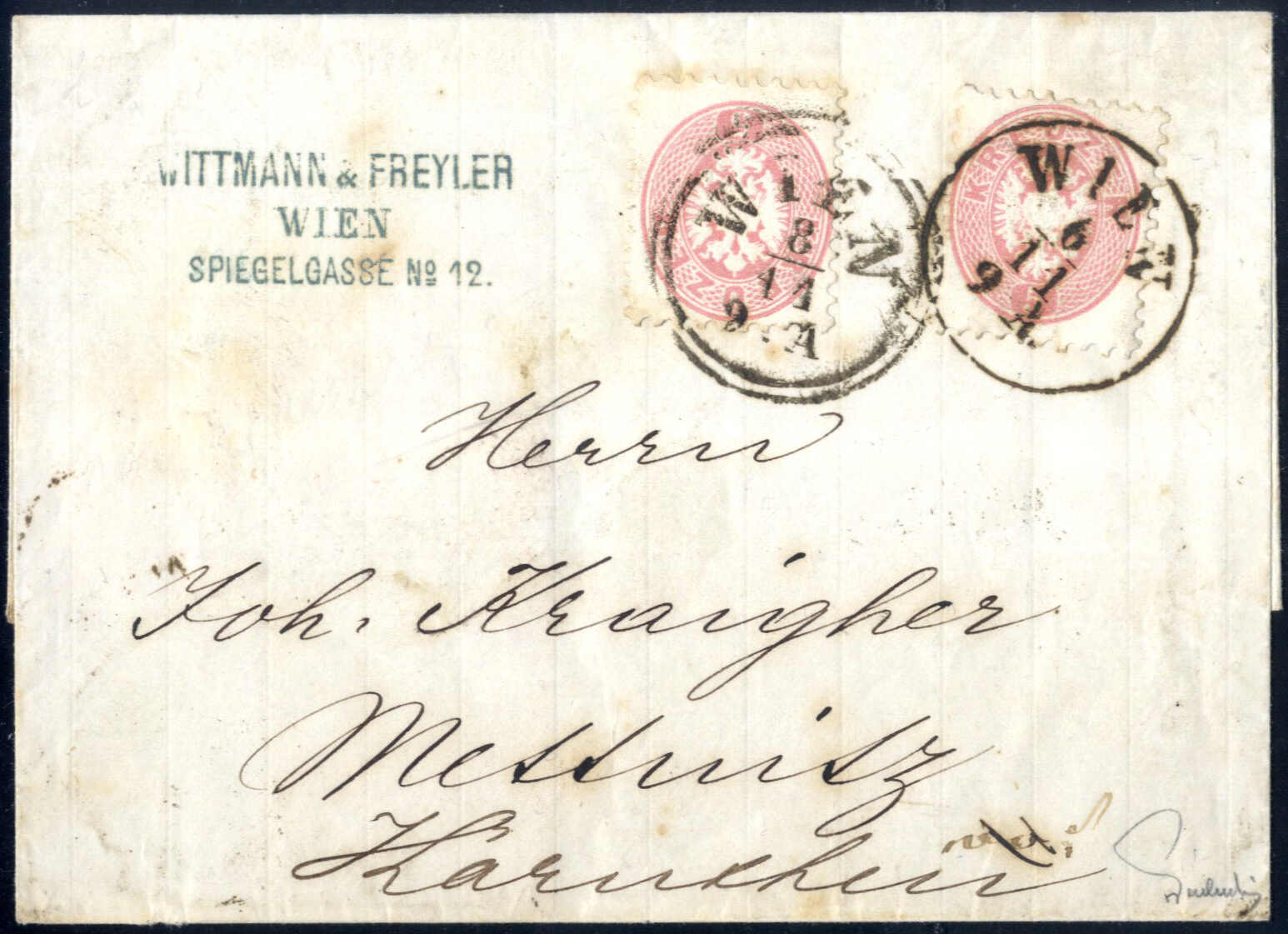 Lot 2281 - europe Austria 1863/64 Issue - Viennafil Auktionen Auction #66 Worldwide Mail Auction: Italy, Austria, Germany, Europe and Overseas Lot 2281 - europe Austria 1863/64 Issue - Viennafil Auktionen Auction #66 Worldwide Mail Auction: Italy, Austria, Germany, Europe and Overseas