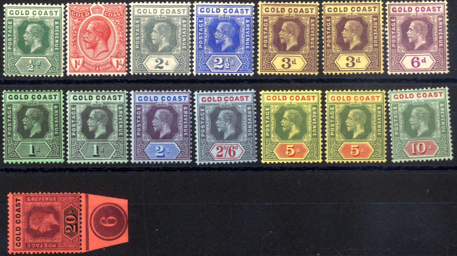 Lot 2909 - other countries gold coast -  Viennafil Auktionen Auction #69 Worldwide Mail Auction: Italy, Austria, Germany, Europe and Overseas