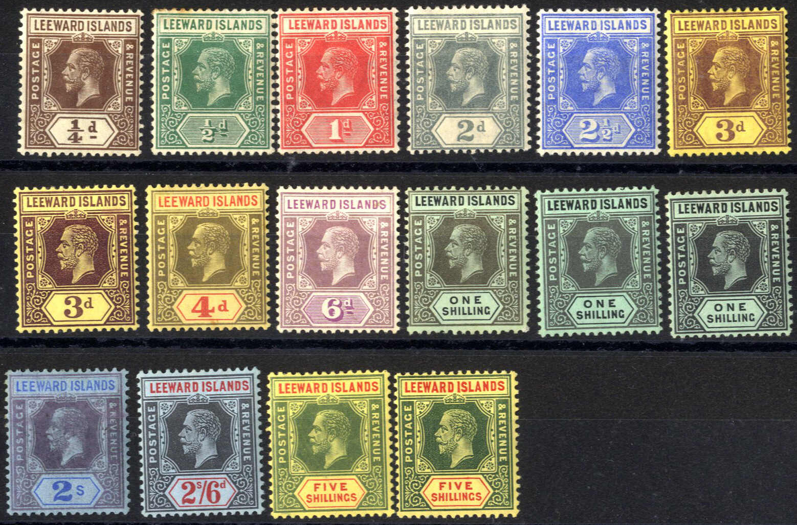 Lot 2949 - other countries leeward islands -  Viennafil Auktionen Auction #69 Worldwide Mail Auction: Italy, Austria, Germany, Europe and Overseas