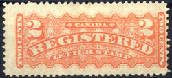 1875/88, Einschreibemarke 2 C orange ungebraucht, SG R 1 Mi. ...