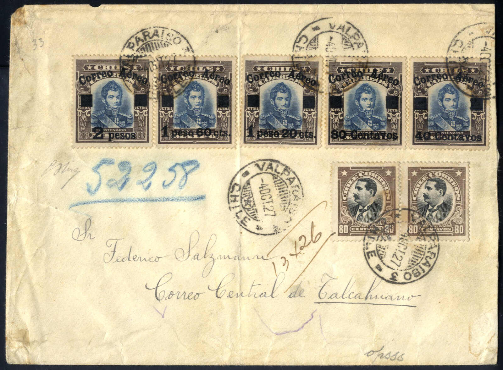 Lot 2891 - other countries Chile - Viennafil Auktionen Auction #69 Worldwide Mail Auction: Italy, Austria, Germany, Europe and Overseas Lot 2891 - other countries Chile - Viennafil Auktionen Auction #69 Worldwide Mail Auction: Italy, Austria, Germany, Europe and Overseas