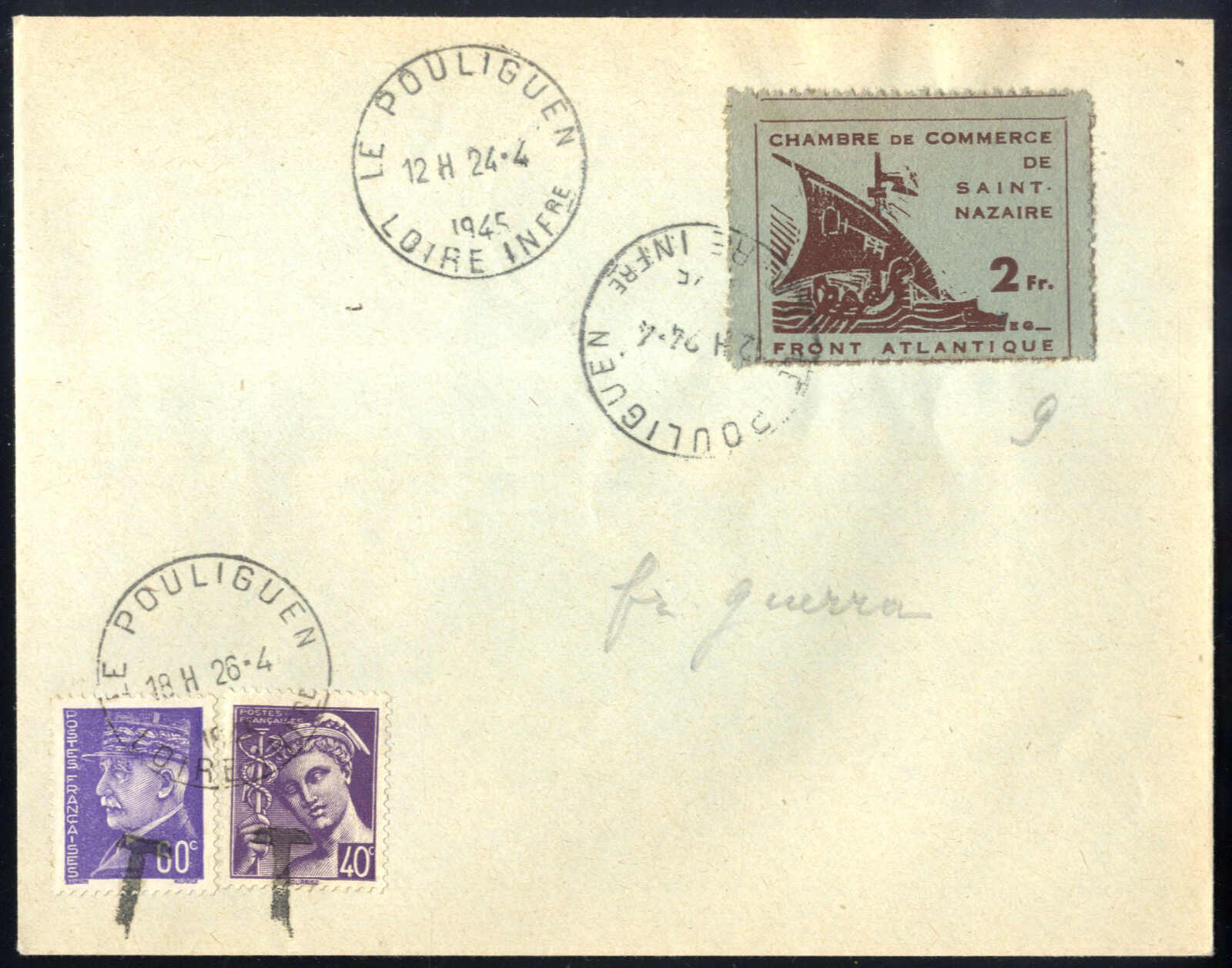 Lot 2539 - germany German Occupation World War II France St. Nazaire -  Viennafil Auktionen Auction #69 Worldwide Mail Auction: Italy, Austria, Germany, Europe and Overseas