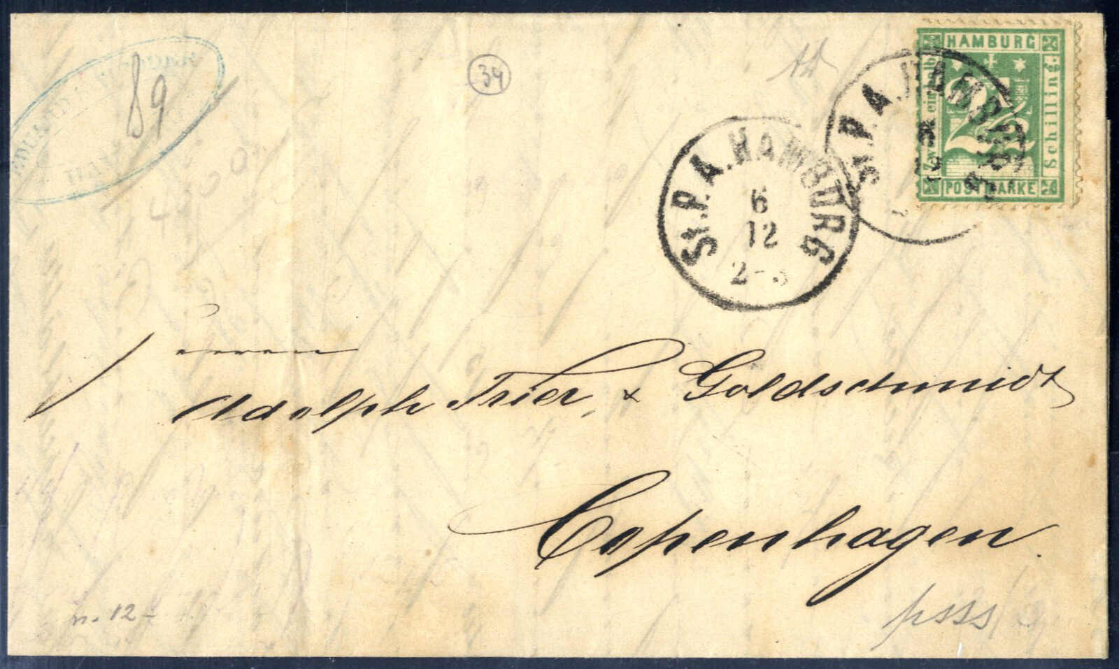 Lot 2507 - germany old german states hamburg -  Viennafil Auktionen Auction #69 Worldwide Mail Auction: Italy, Austria, Germany, Europe and Overseas
