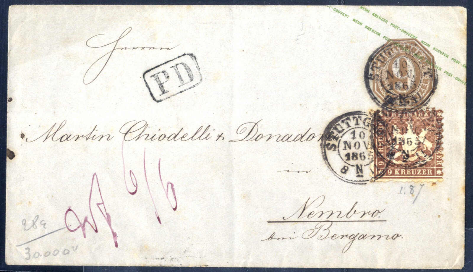 Lot 2513 - germany old german states wurttemberg -  Viennafil Auktionen Auction #69 Worldwide Mail Auction: Italy, Austria, Germany, Europe and Overseas