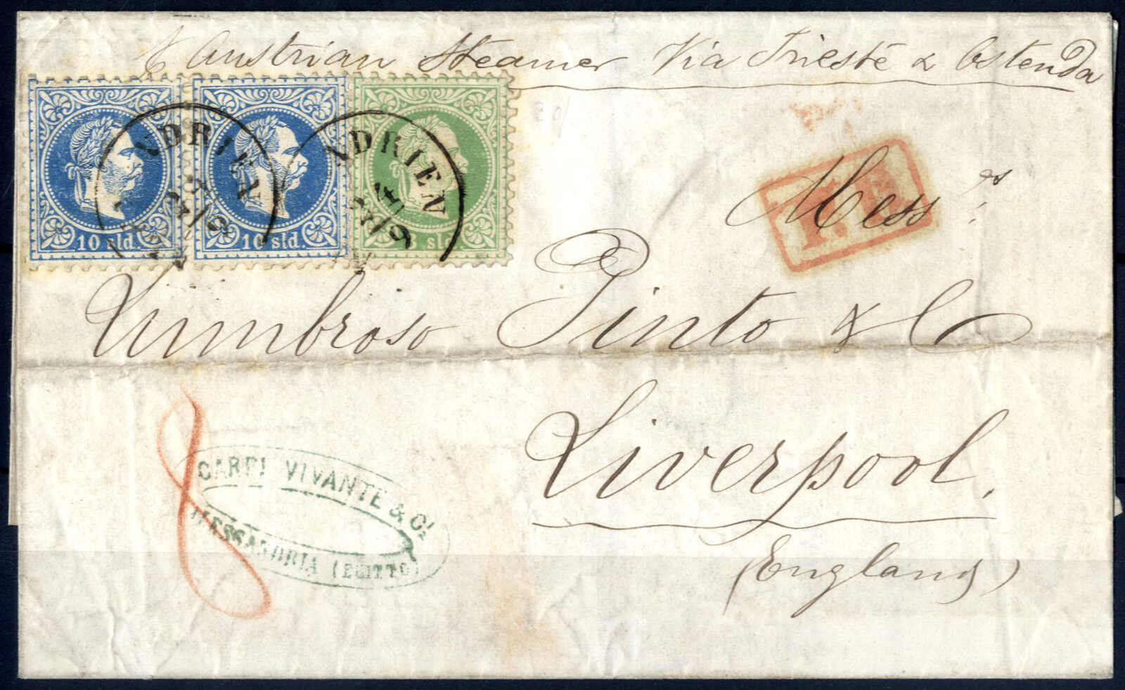 Lot 2373 - europe austrian levant - Viennafil Auktionen Auction #69 Worldwide Mail Auction: Italy, Austria, Germany, Europe and Overseas Lot 2373 - europe austrian levant - Viennafil Auktionen Auction #69 Worldwide Mail Auction: Italy, Austria, Germany, Europe and Overseas